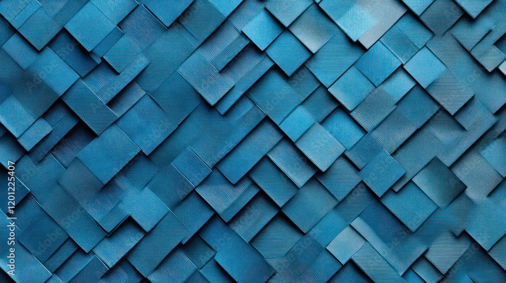 Poster abstract background of textured blue squares in a diagonal pattern.