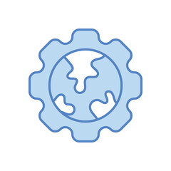 Global icon business vector concept stock graphic