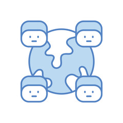 Team icon business vector concept stock graphic