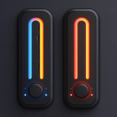 Obraz premium Black Speaker System with Woofer and Amplifier - Music & Sound Technology