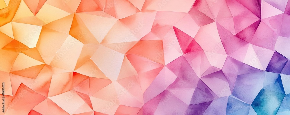 Poster polygon watercolor concept. colorful abstract polygonal background with a gradient of shades and sha