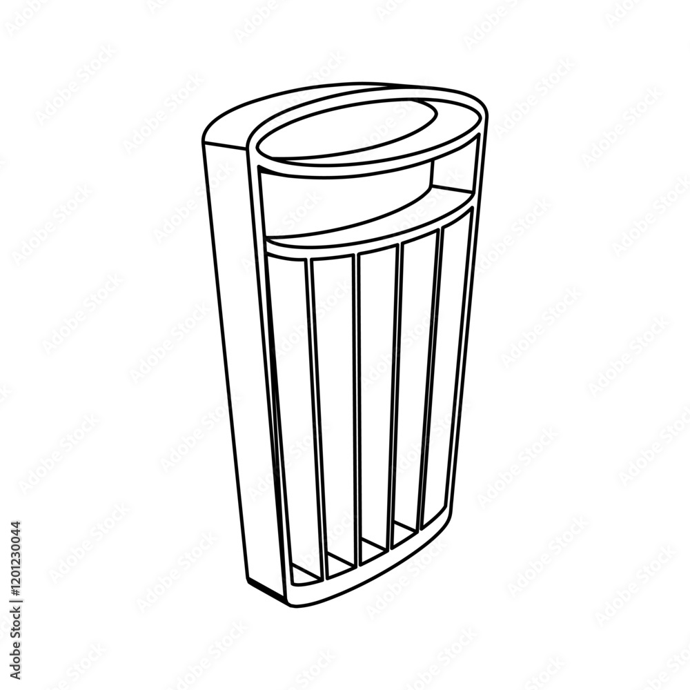 Poster the outline of a large glass symbol is made with black lines. 3d view of the object in perspective. 
