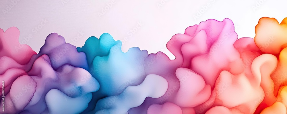 Aufkleber polygon watercolor concept. abstract colorful shapes blending in perfect harmony creating a vibrant 