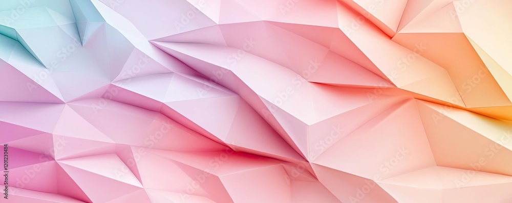 Aufkleber polygon watercolor concept. abstract geometric background with colorful, soft gradients and sharp ed