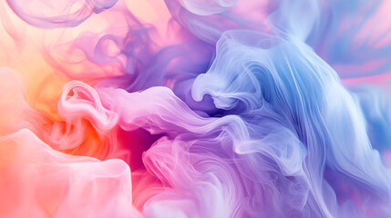 Colorful abstract swirl of smoke and vapor blending together in a mesmerizing display
