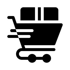 Shopping cart glyph icon