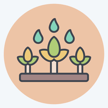 recommend clip art: Icon Gardening. related to Retirement symbol. color mate style. design editable