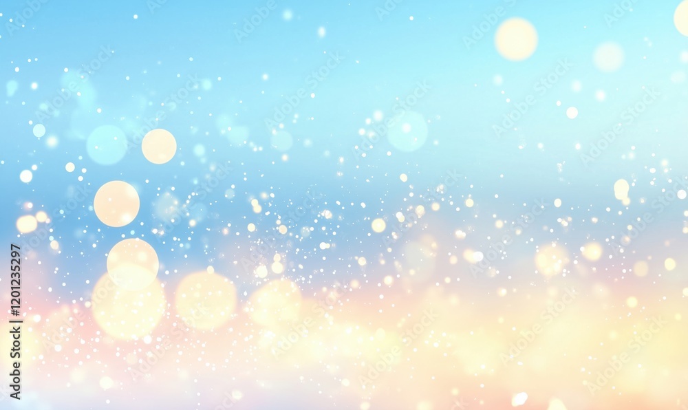 Aufkleber bokeh light effect with soft pastel colors creating dreamy background, featuring blurred circles and