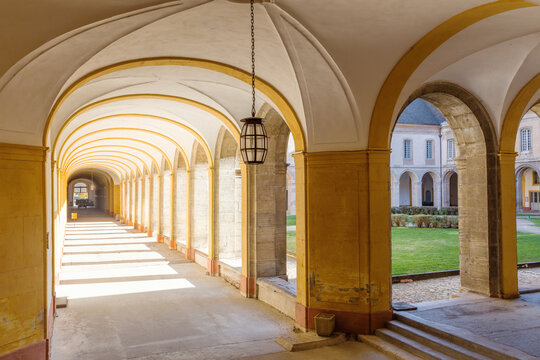 Cluny abbey cloister, Saone et Loire, Burgundy, France
