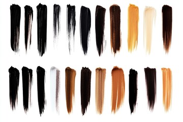 Collection of various paint colors on a white background, ideal for design and decoration projects