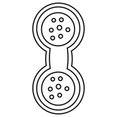Mitosis line icon
