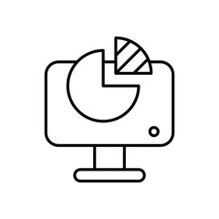 Pi Chart icon business vector concept stock graphic