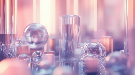 A clear glass with a light bulb inside and a bottle of vodka beside it