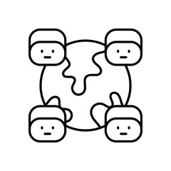 Team icon business vector concept stock graphic