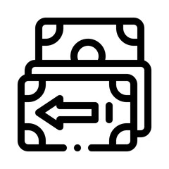 Money transfer line icon