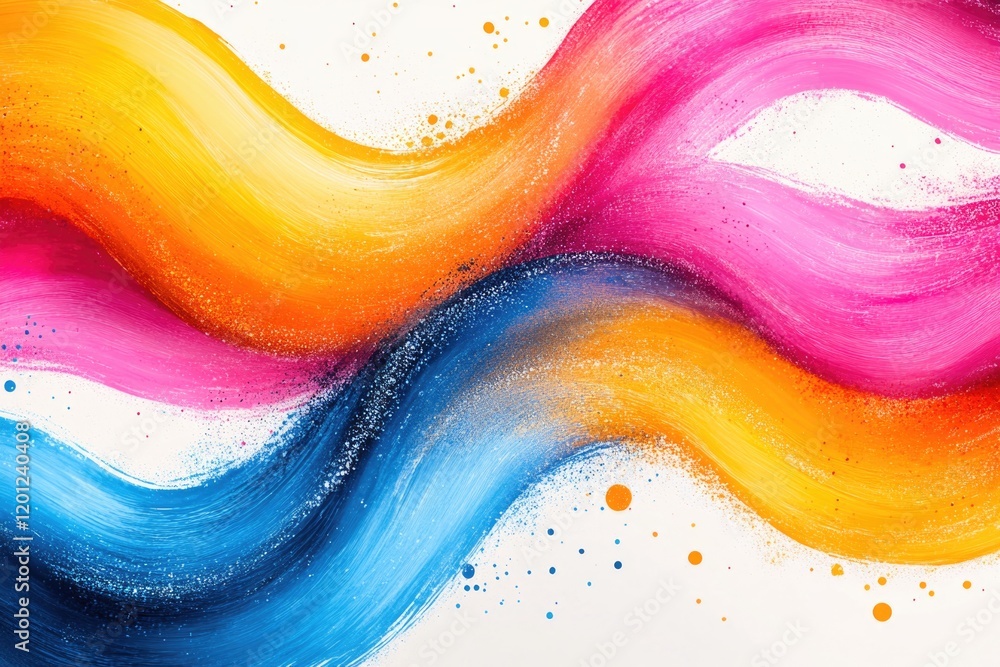 Aufkleber A close-up view of a wave of paint on a white surface, ideal for use in creative and design projects