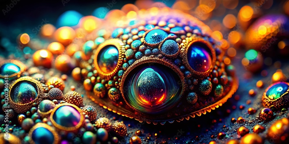 Poster macro photography of jachin: intricate details of a mysterious object