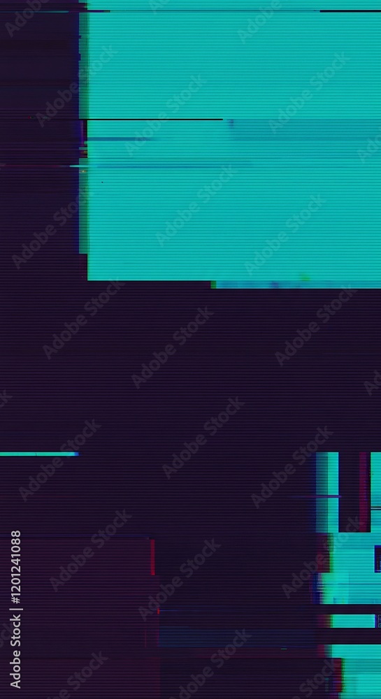 Poster creative glitch texture, video background static color noise glitch error video damage bad interfere