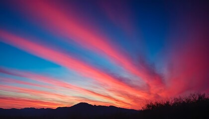 Fototapeta premium Abstract sunrise gradient texture blending red and blue hues with a soft grainy overlay, ideal for modern and aesthetic designs. 8