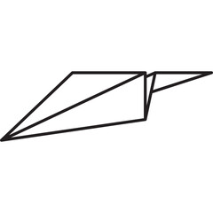 paper plane line icon