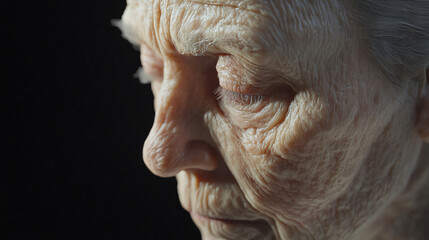 an old woman with wrness on her face