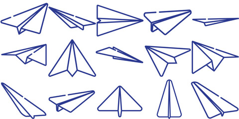 Flat Plane Line Icon