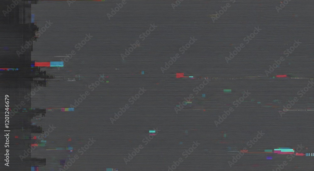 Poster creative glitch texture, video background static color noise glitch error video damage bad interfere