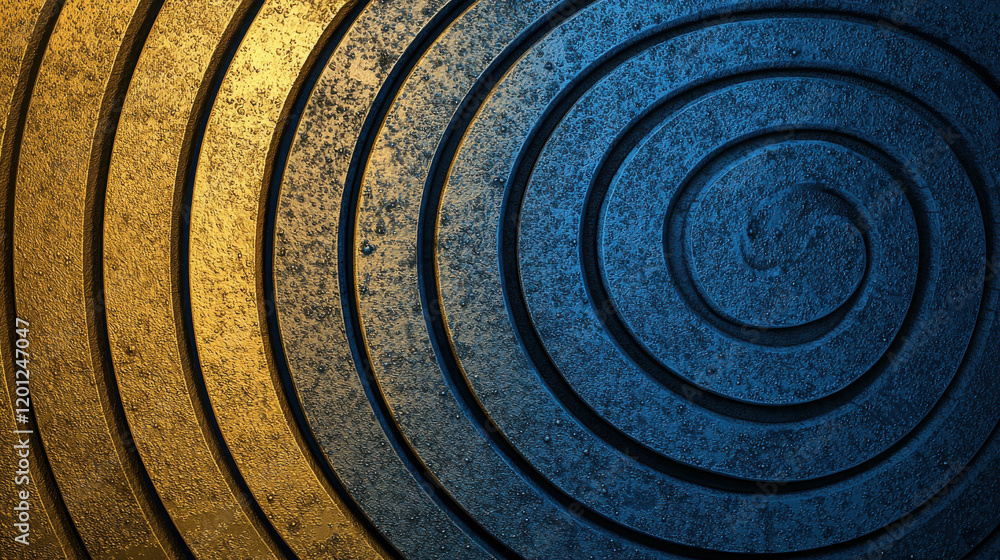 Poster softly glowing arcs of light blending seamlessly in dynamic circular patterns and textures