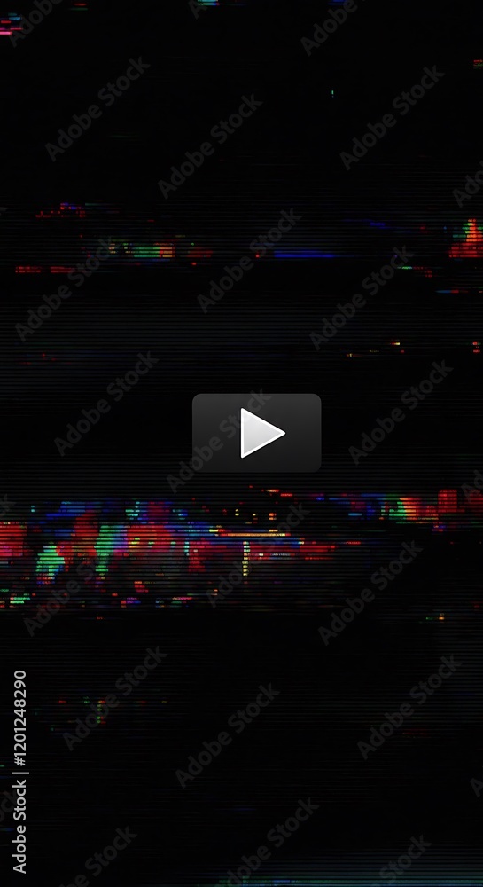 Poster creative glitch texture, video background static color noise glitch error video damage bad interfere