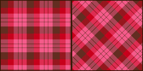 Valentine style plaid seamless pattern vector. Background graphic tartan fashion design use for print, texture, cloth, fabric, flannel.	