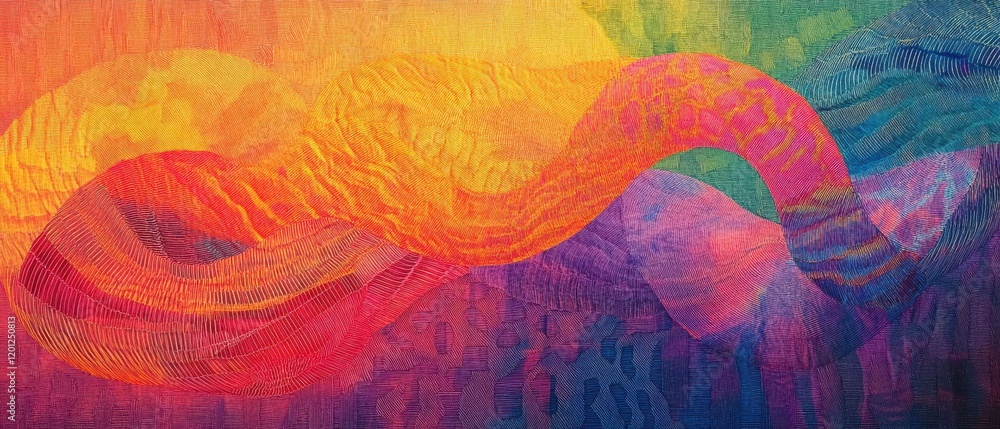 Poster dynamic colors and vivid patterns in high fidelity abstract digital art