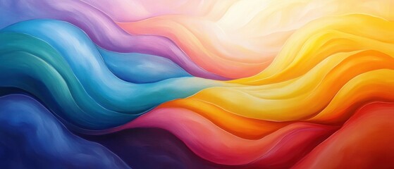 Obraz premium Flowing colors of emotion abstract art gallery digital painting vibrant environment artistic concept