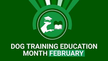 Dog Training Education Month february web banner design illustration 
