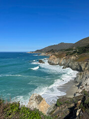 Scenery with California west coast - on Pacific Ocean