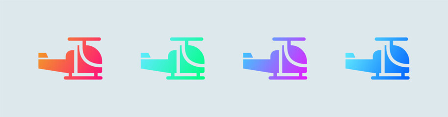 Aviation solid icon in gradient colors. Airplane signs vector illustration.