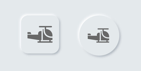 Aviation solid icon in neomorphic design style. Airplane signs vector illustration.