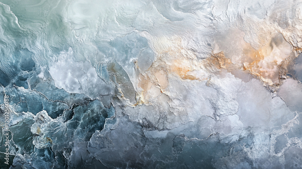 Poster abstract representation of water textures showcasing various shades and patterns