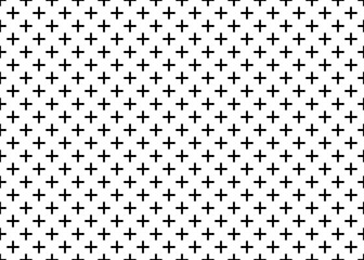 Plus cross seamless pattern. Mathematics geometry background. Plus symbols background. Cross pattern with bold plus sign. math geometry background. Seamless cross mosaic