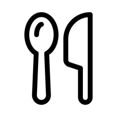 Plastic Cutlery line icon