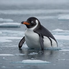 Obraz premium penguin in polar regions. 
