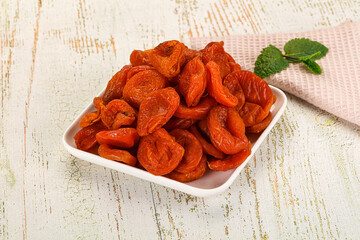 Dry sweet ripe aprocots heap