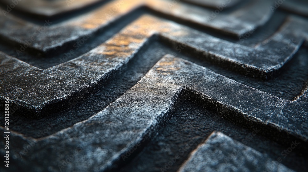 Aufkleber close-up shot of a metallic surface with texture and details