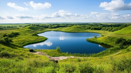 Obraz premium Serene Lake Landscape
