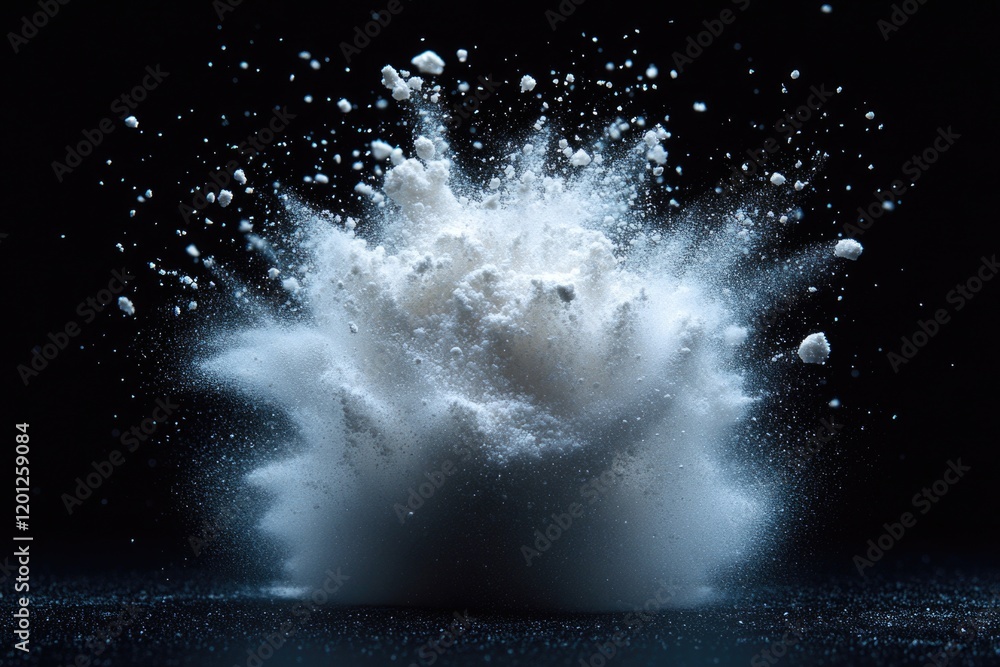 Poster a close-up shot of a splash of water on a black surface, great for backgrounds or texture use