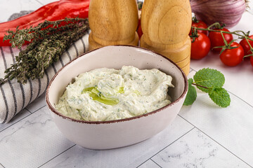 Greek feta dip with oil