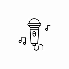 Microphone music concert performance icon vector sign