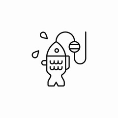 fishing fish icon vector sign