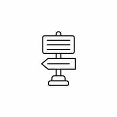 Direction road sign post icon vector sign