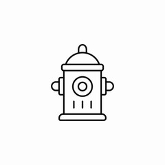 Fire hydrant emergency water icon vector sign
