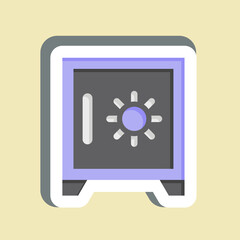 Sticker Save Box. related to Retirement symbol. design editable